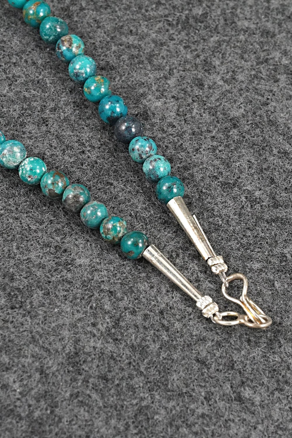Turquoise & Sterling Silver Necklace 18" - Doreen Jake