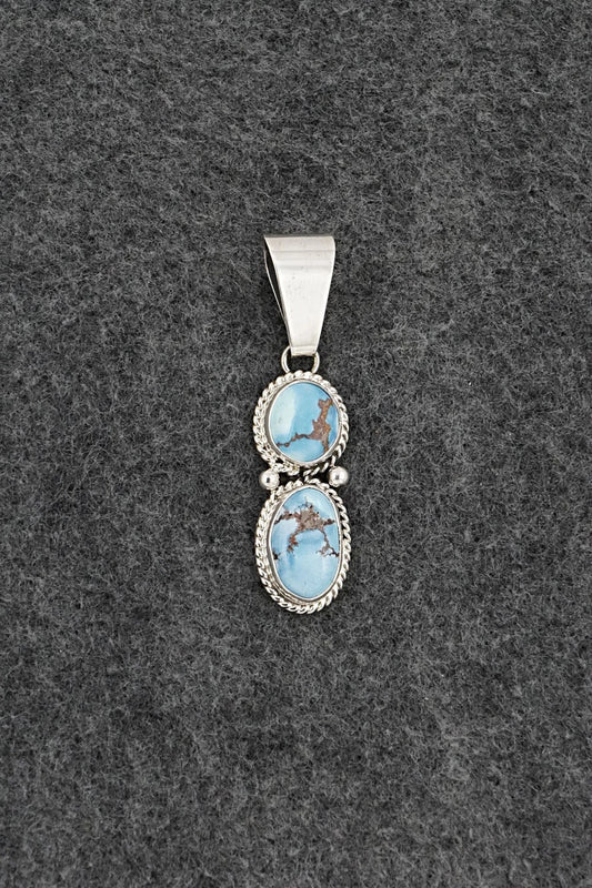 Turquoise & Sterling Silver Pendant - Eugene Gruber
