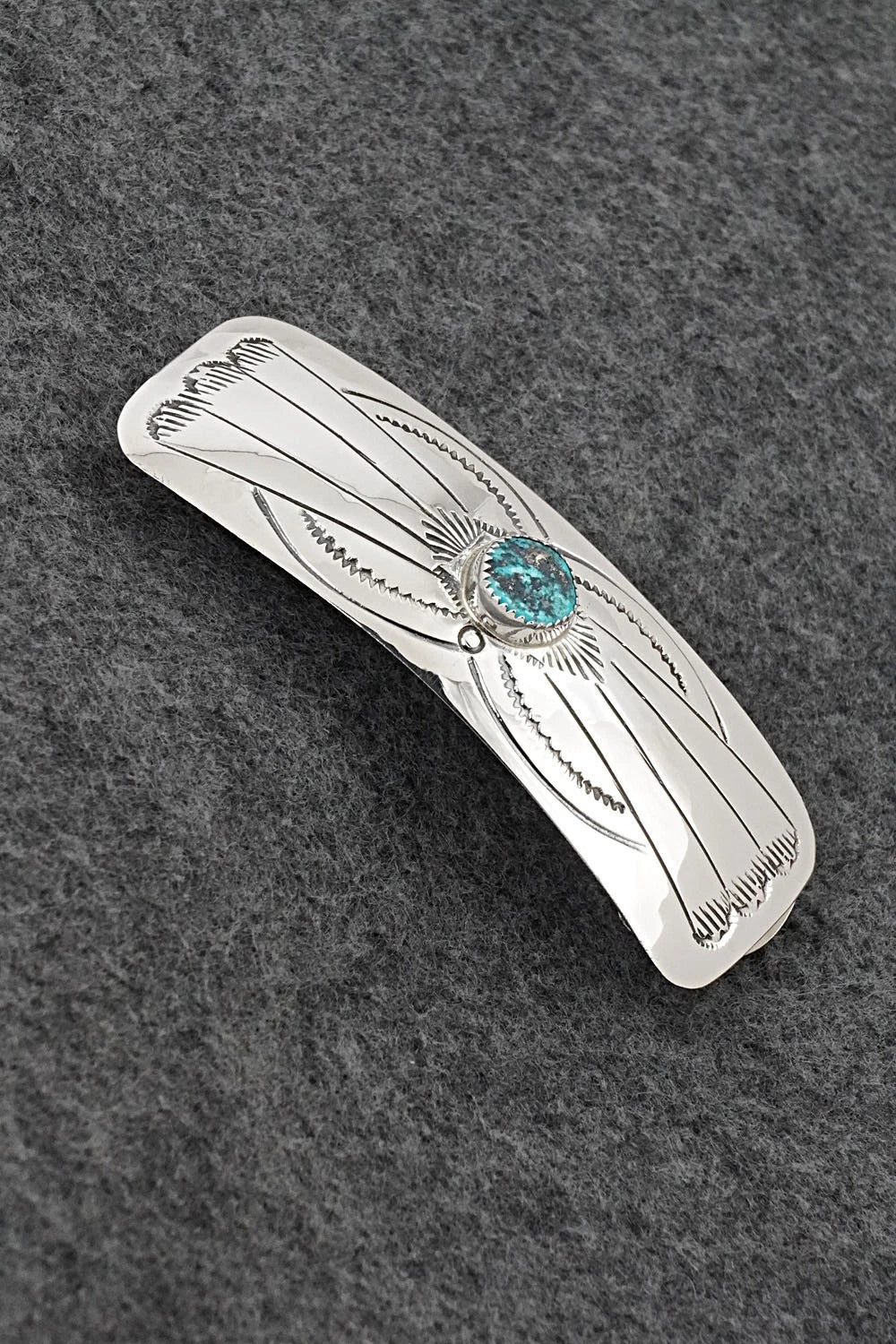 Turquoise & Sterling Silver Hair Barrette - Jolene Begay