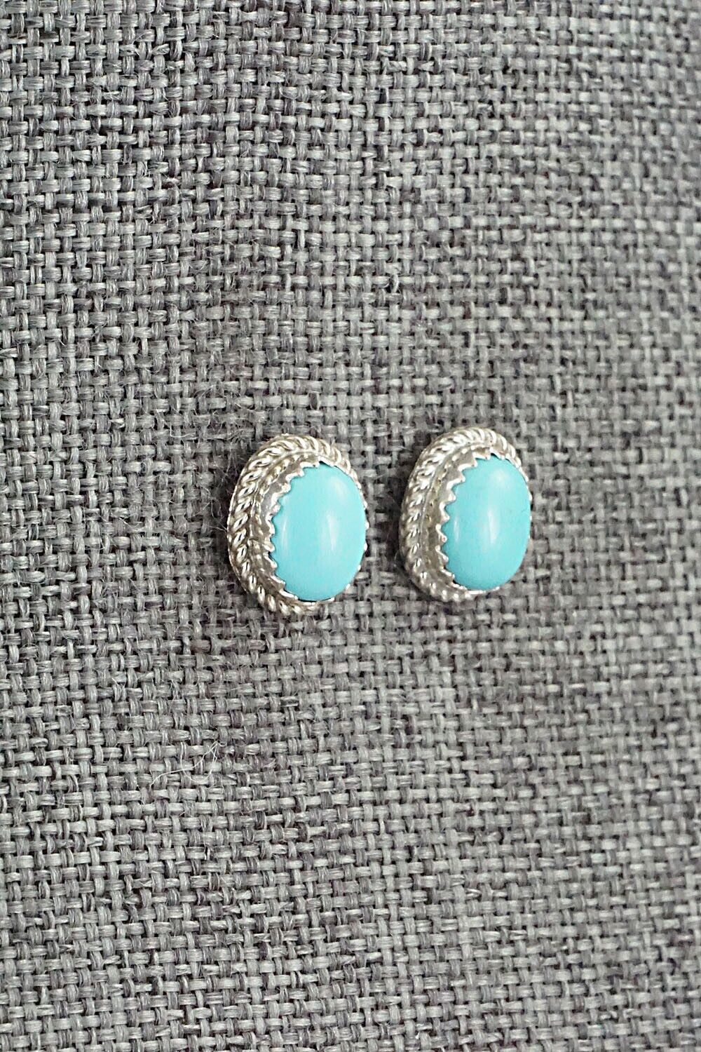 Turquoise & Sterling Silver Earrings - Sally Arviso