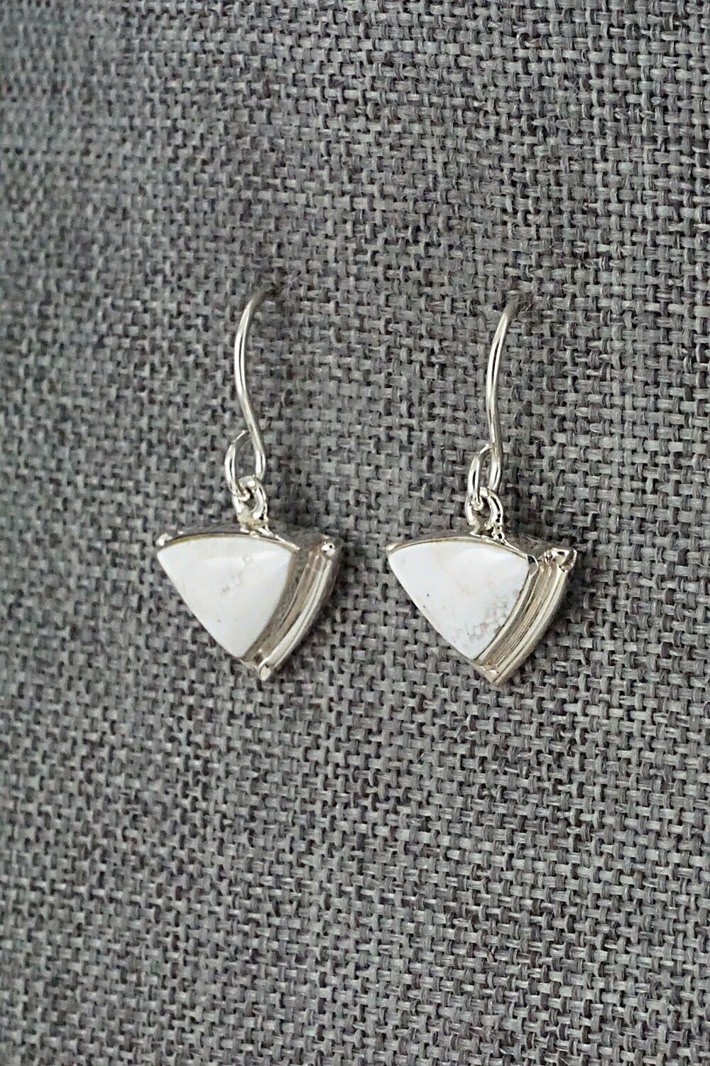 White Buffalo & Sterling Silver Earrings - Cathy Webster