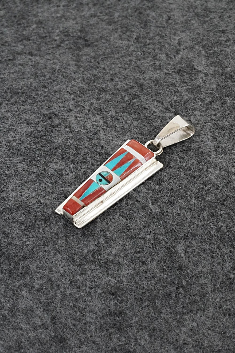 Multi Stone & Sterling Silver Pendant - Rayland Edaakie