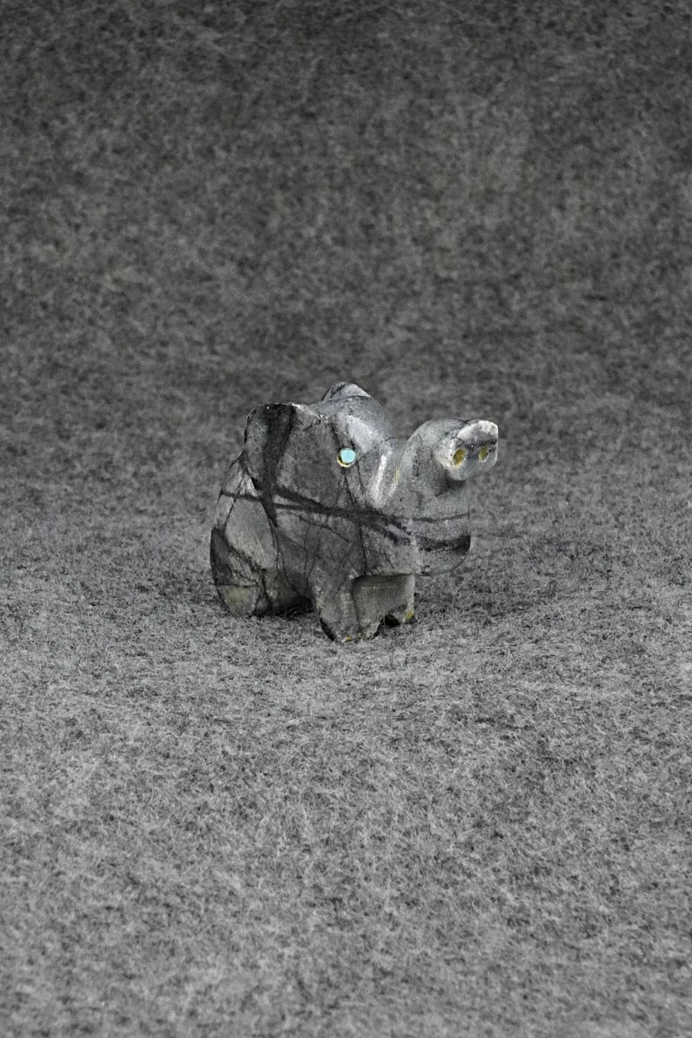 Elephant Zuni Fetish Carving - Calvert Bowannie