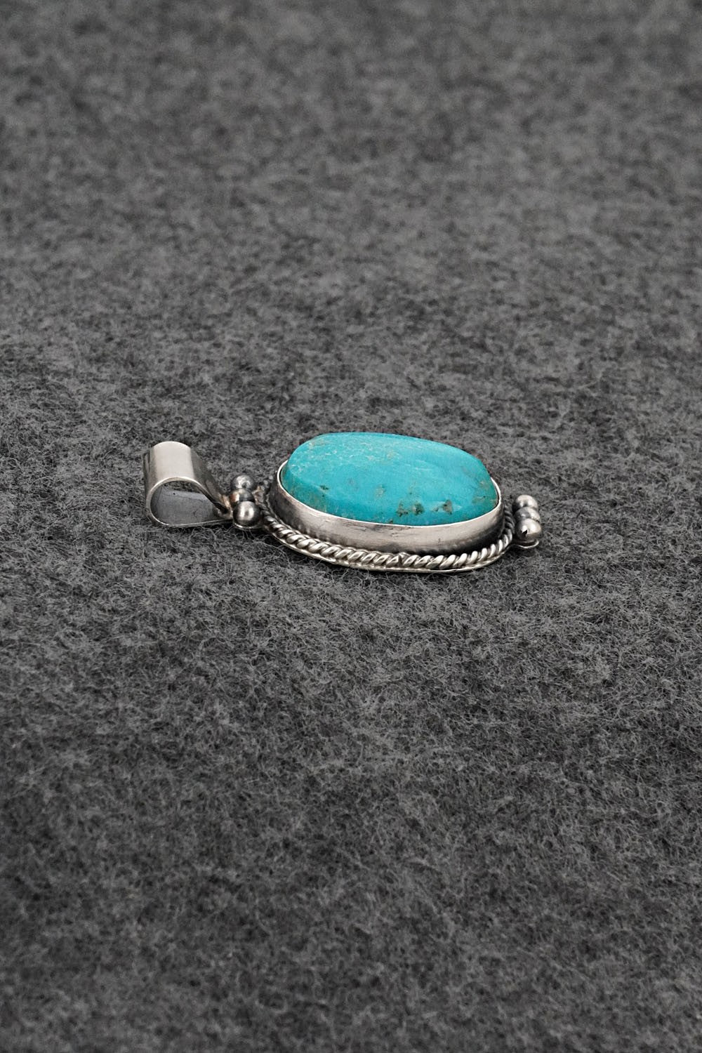 Turquoise & Sterling Silver Pendant - Rena Begay