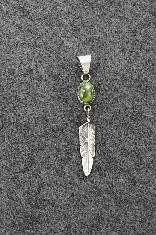 Turquoise & Sterling Silver Pendant - Chris Charley