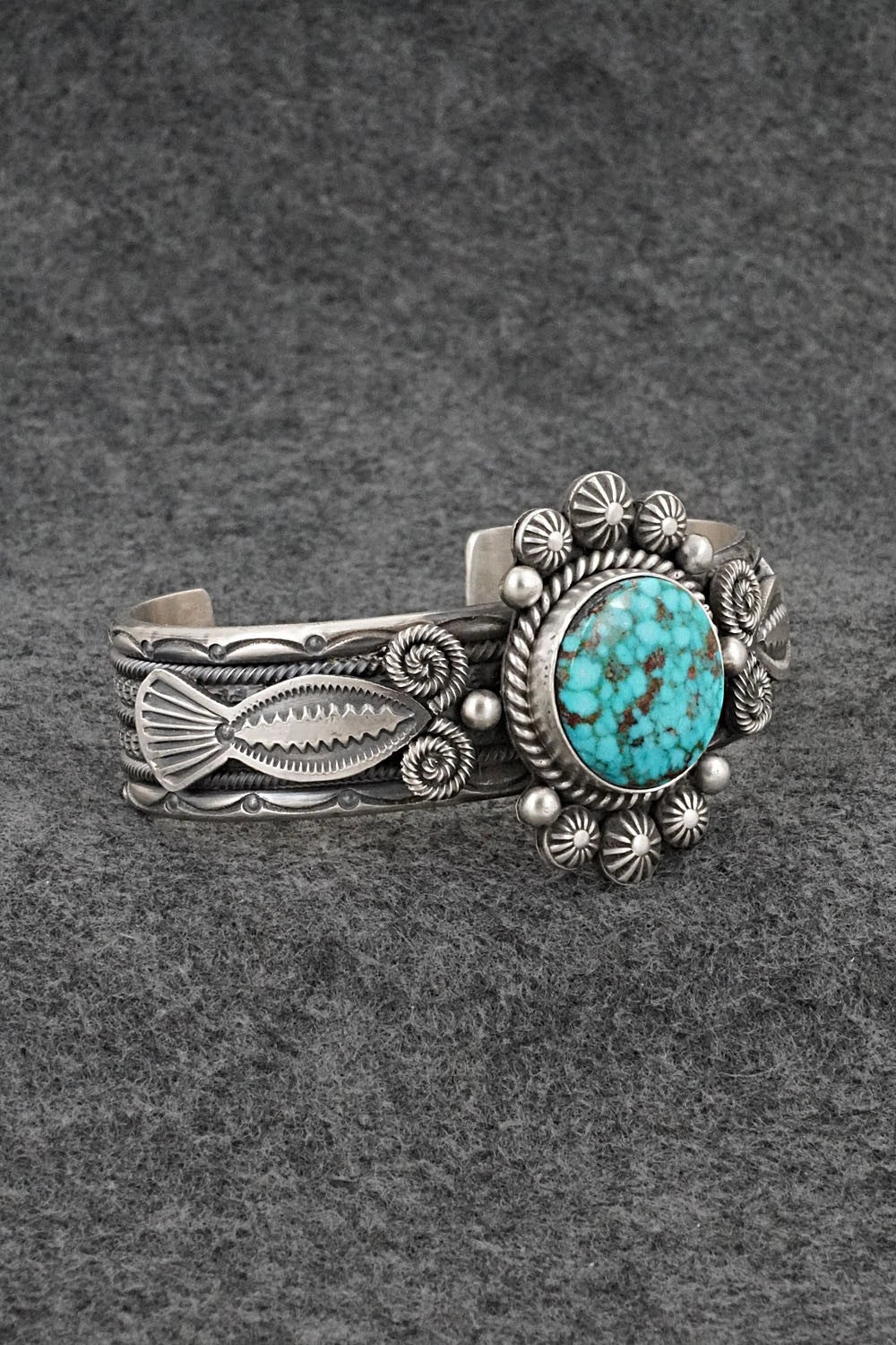 Turquoise & Sterling Silver Bracelet - Michael Calladitto