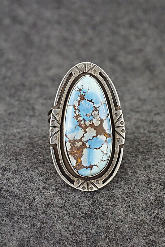 Turquoise and Sterling Silver Ring - Cooper Willie - Size 11.75
