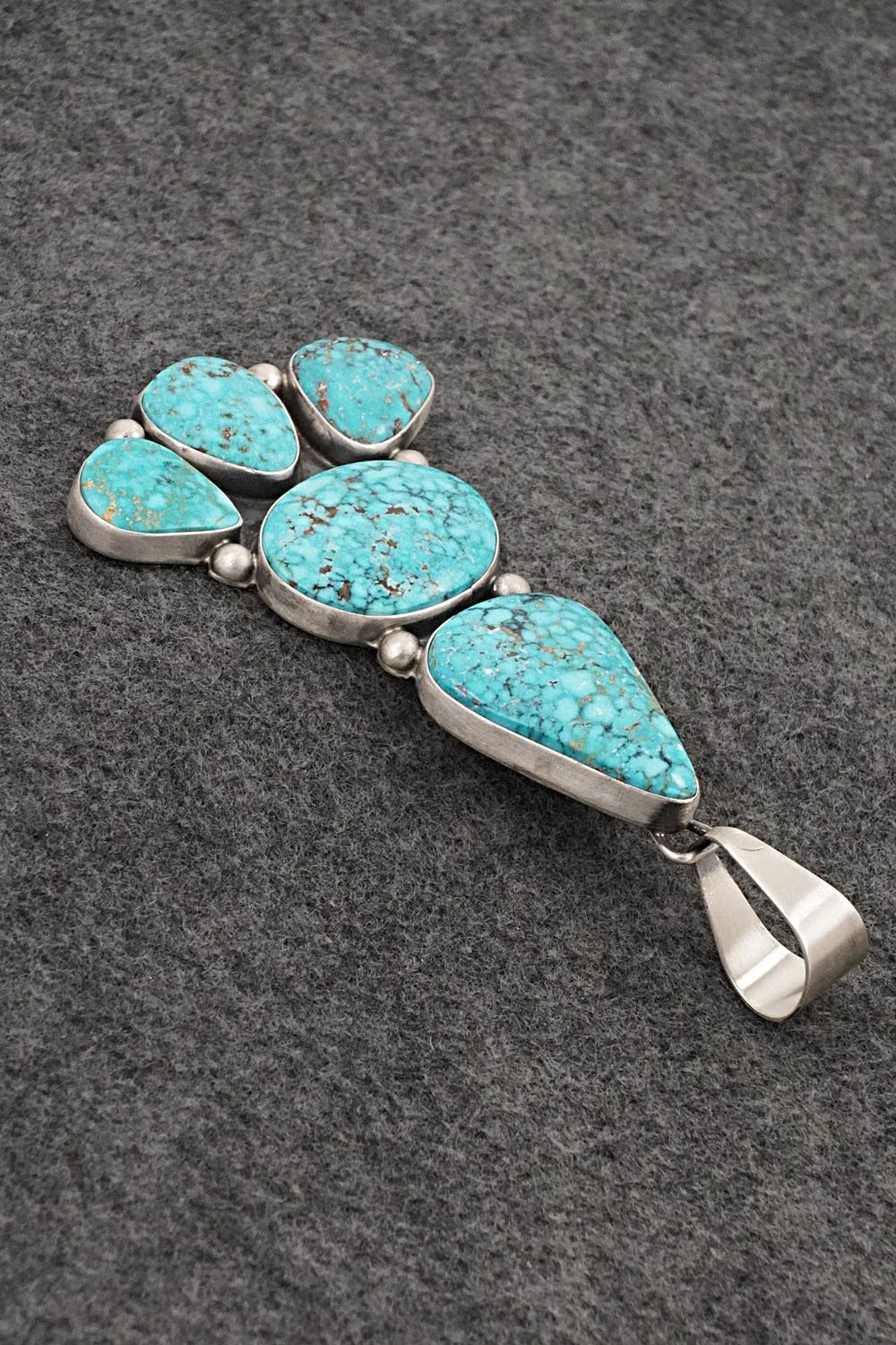 Turquoise & Sterling Silver Pendant - Darrin Livingston
