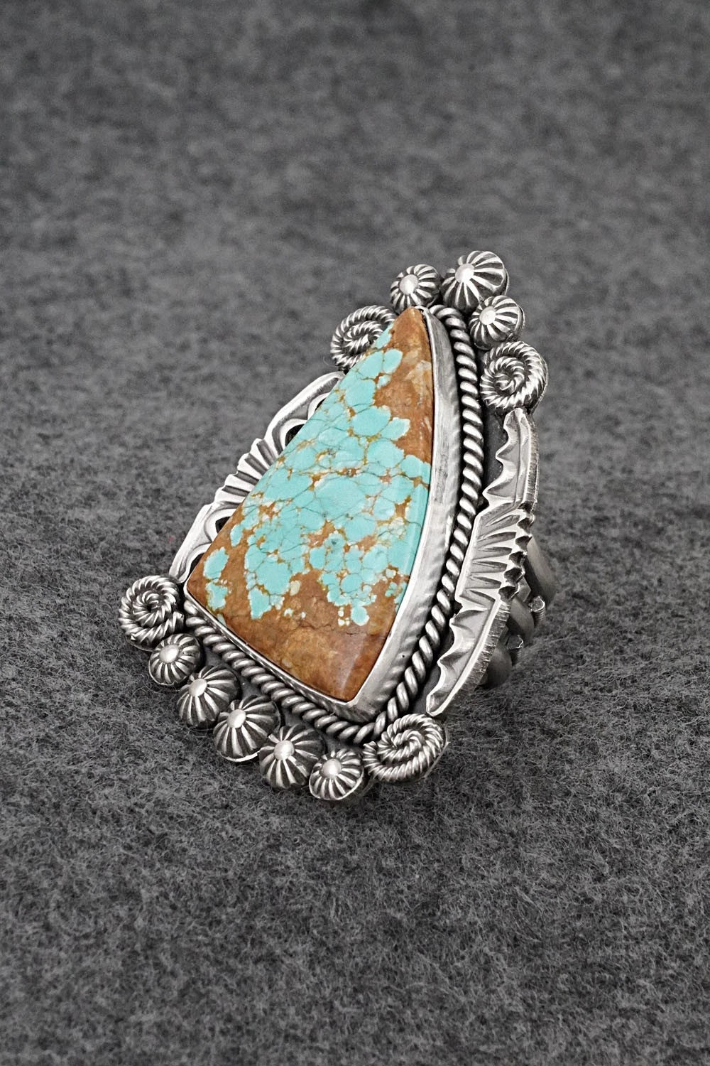 Turquoise & Sterling Silver Ring - Michael Calladitto - Size 9