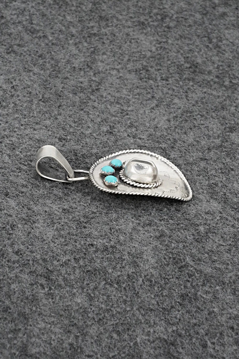 Turquoise & Sterling Silver Pendant - Davey Morgan