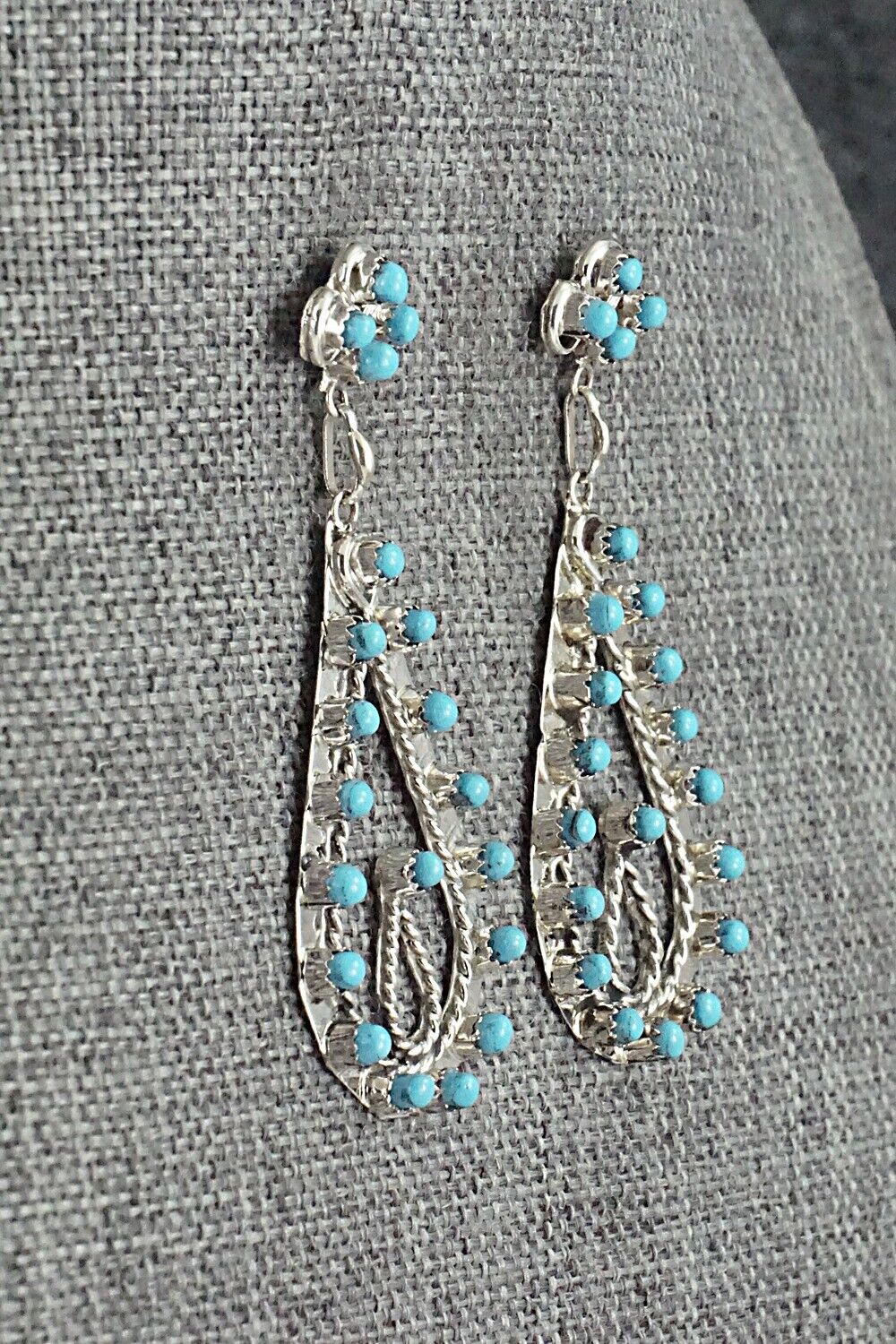 Turquoise & Sterling Silver Earrings - Wayne Johnson