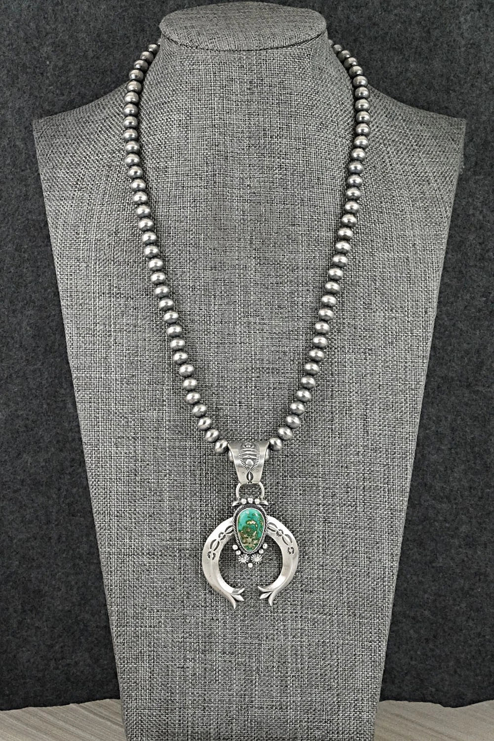 Turquoise & Sterling Silver Necklace - Samuel Yellowhair