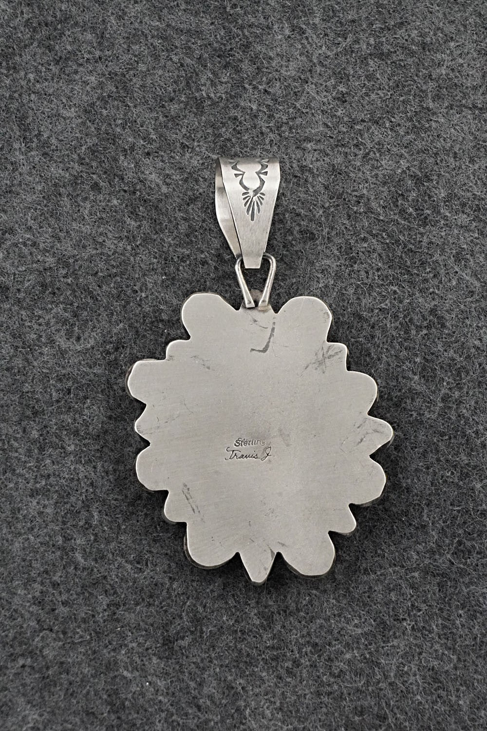Turquoise & Sterling Silver Pendant - Travis Jim