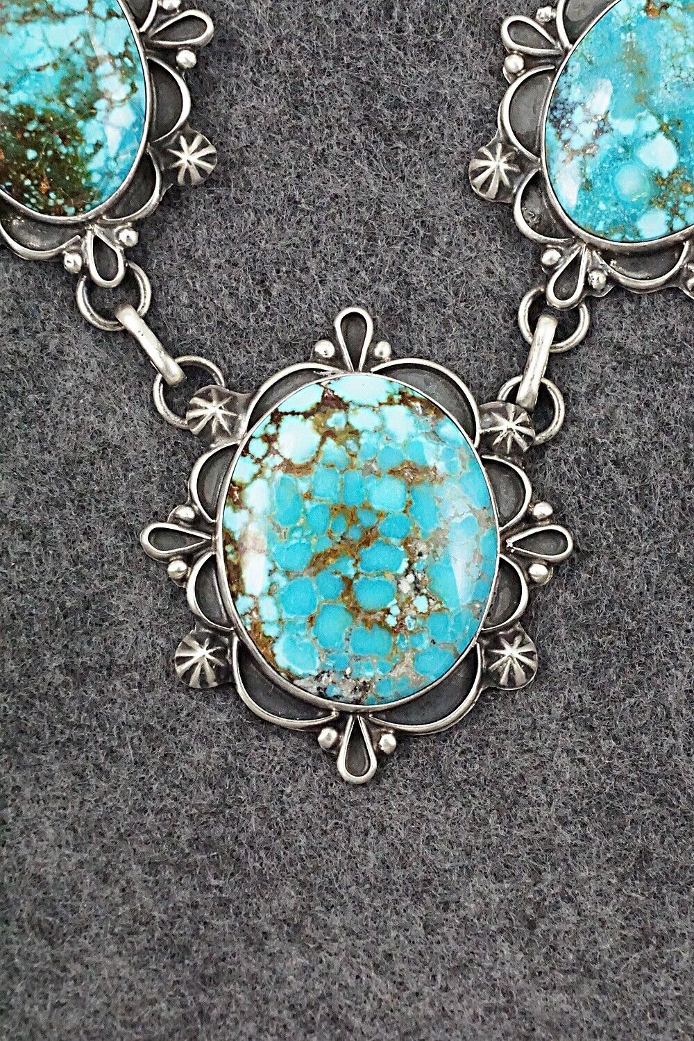 Turquoise & Sterling Silver Necklace and Earrings Set - Bob Becenti