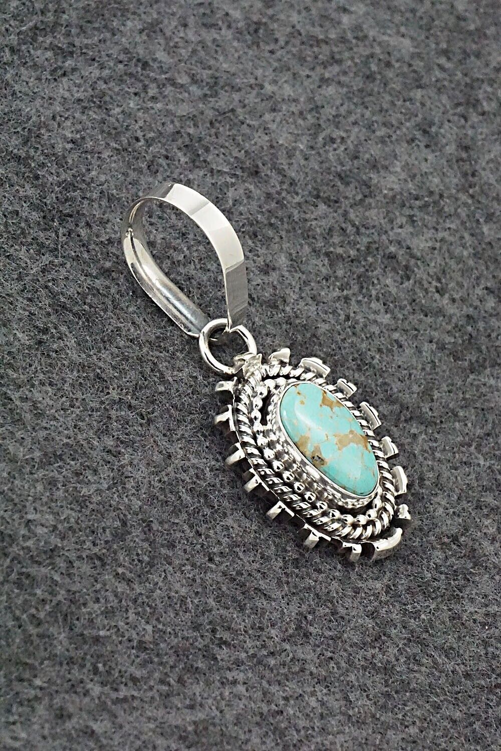 Turquoise & Sterling Silver Pendant - Randy Billy