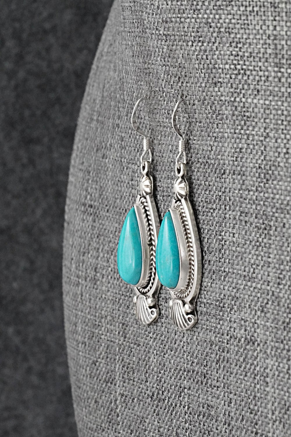 Turquoise & Sterling Silver Earrings - Verley Betone