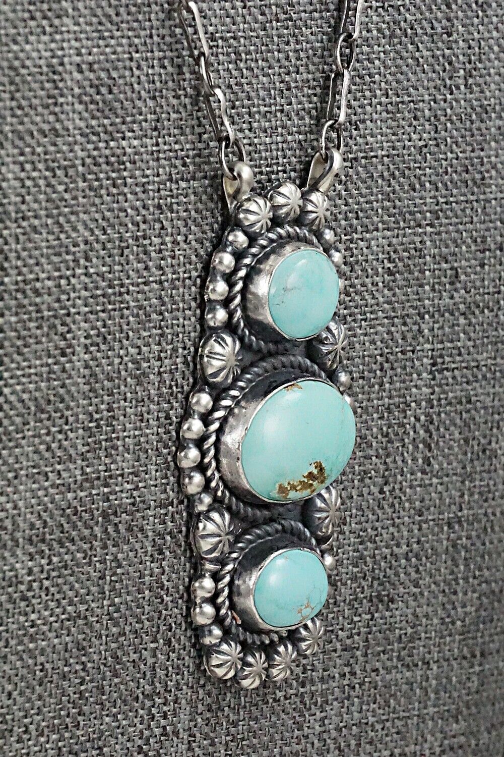Turquoise & Sterling Silver Necklace - Jeff James