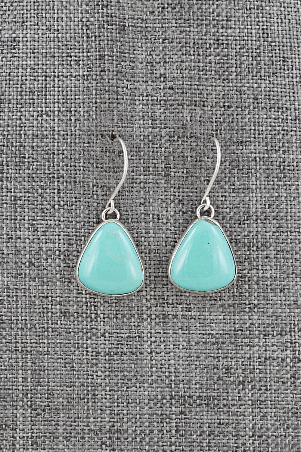 Turquoise & Sterling Silver Earrings - Eugene Gruber