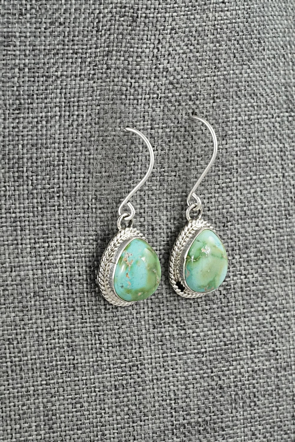 Turquoise & Sterling Silver Earrings - Eugene Gruber