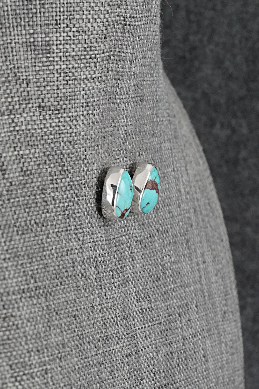 Turquoise & Sterling Silver Earrings - Eugene Gruber