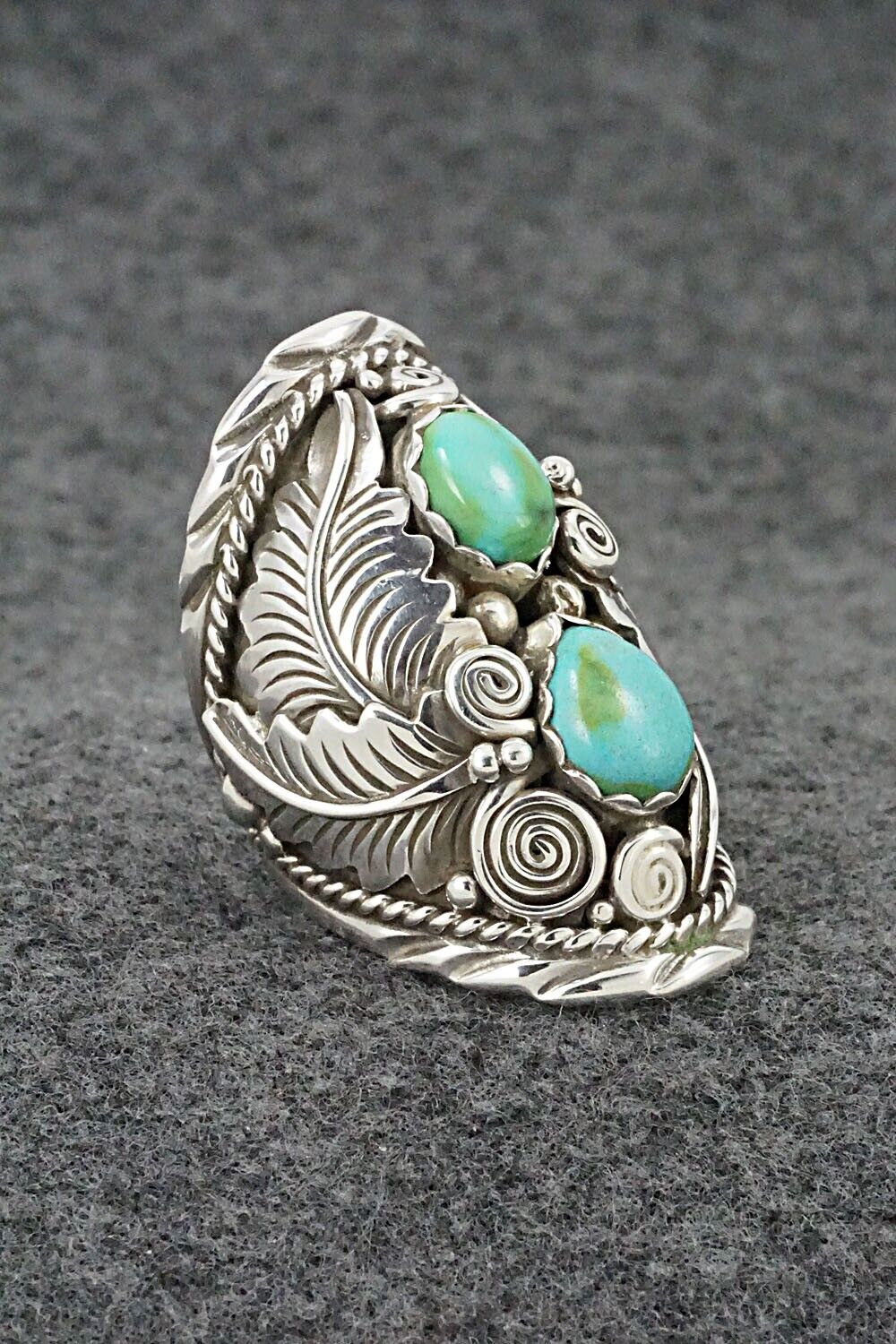 Turquoise & Sterling Silver Ring - Julia Etsitty - Size 8.5