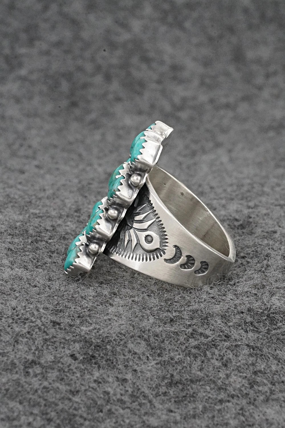 Turquoise & Sterling Silver Ring - Verley Betone - Size 9