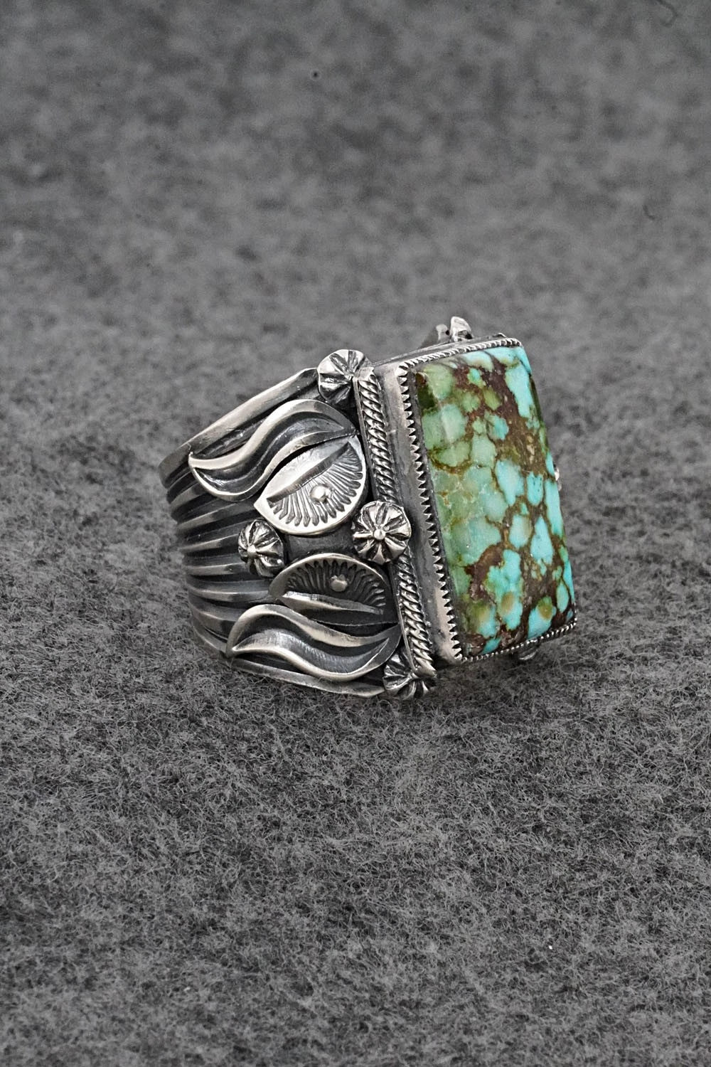 Turquoise & Sterling Silver Ring - Delbert Gordon - Size 11.5