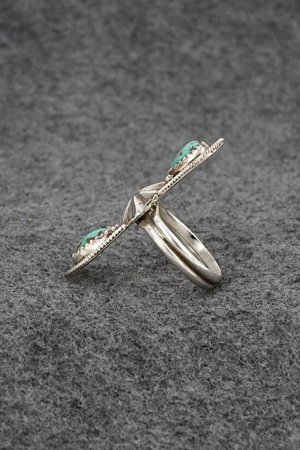 Turquoise & Sterling Silver Ring - Priscilla Reeder - Size 8