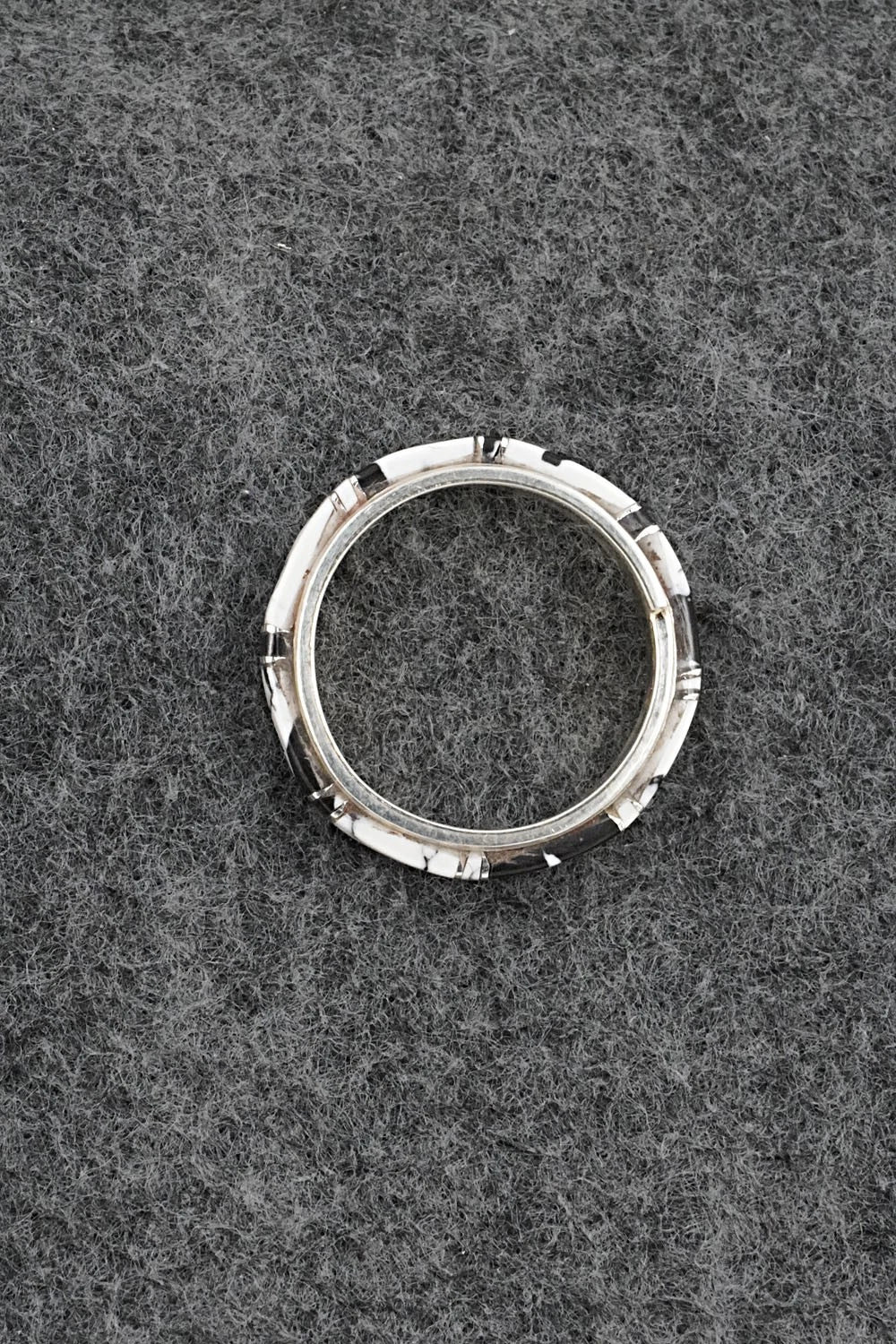 White Buffalo & Sterling Silver Ring - Terrance Panteah - Size 10.5
