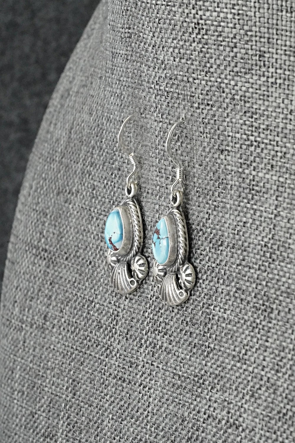Turquoise & Sterling Silver Earrings - Verley Betone