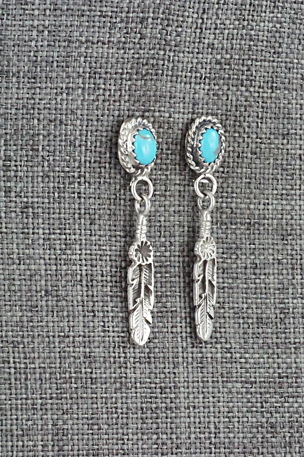 Turquoise and Sterling Silver Earrings - Emery Spencer