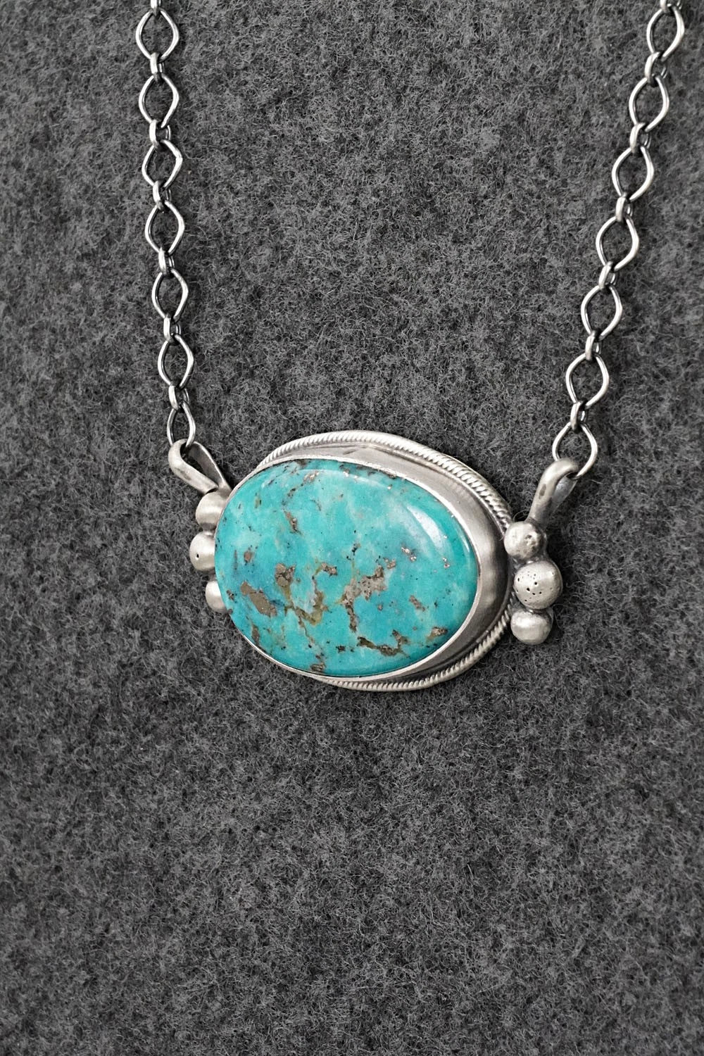 Turquoise & Sterling Silver Necklace - Darrin Livingston
