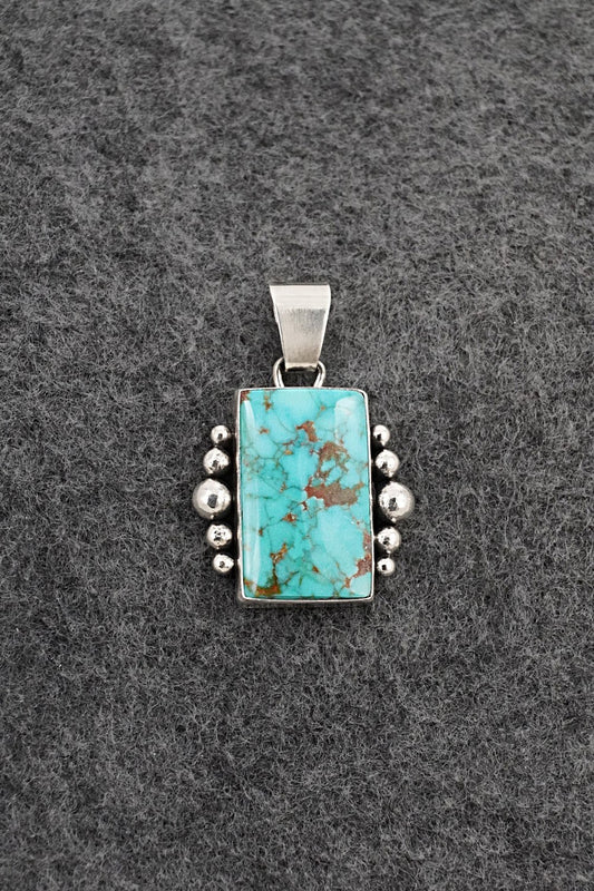 Turquoise & Sterling Silver Pendant - Eugene Gruber