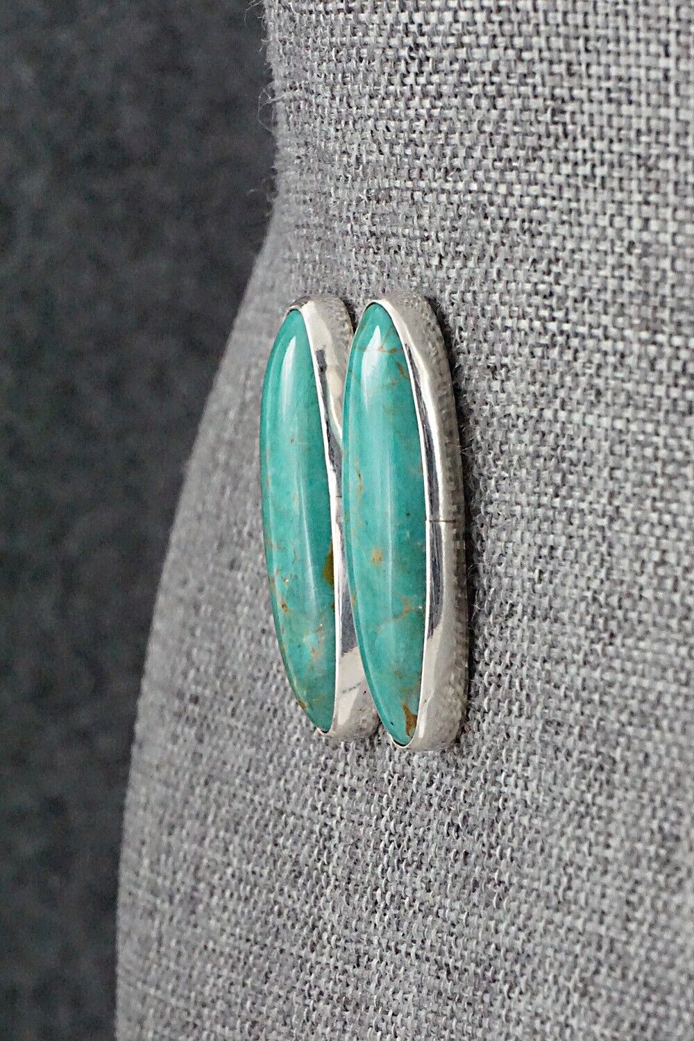 Turquoise & Sterling Silver Earrings - Rena Begay