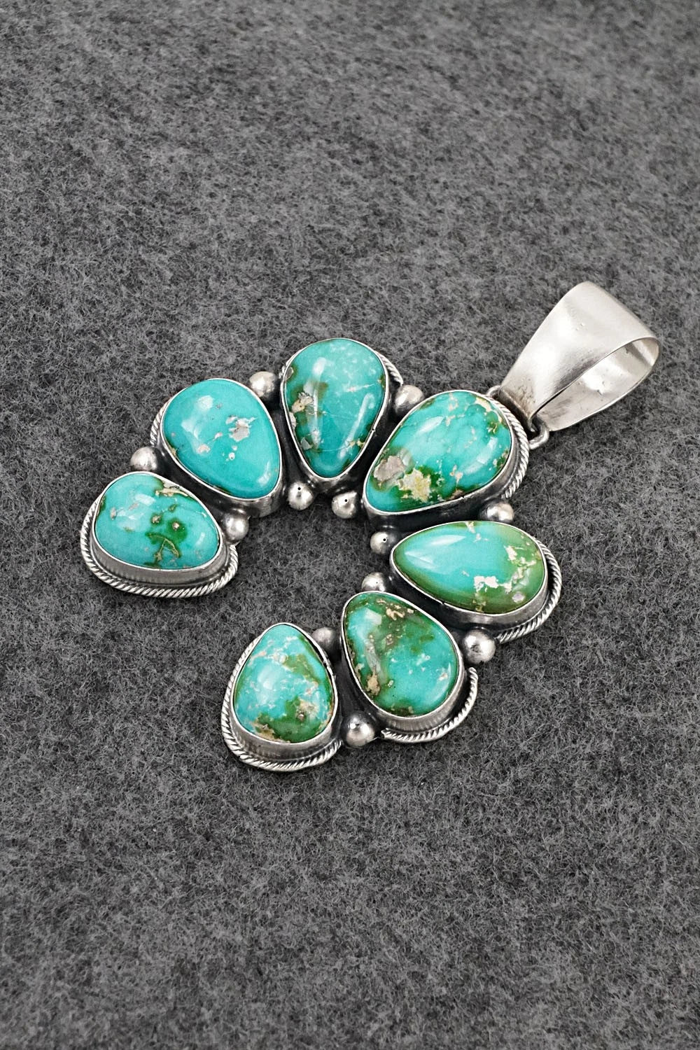 Turquoise & Sterling Silver Pendant - Paul Livingston