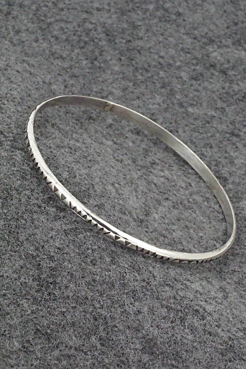 Sterling Silver Bangle Bracelet - Elaine Tahe