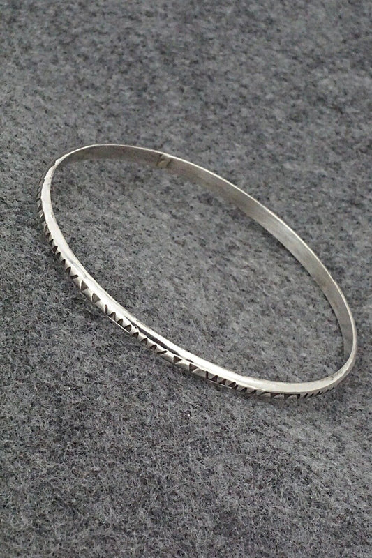 Sterling Silver Bangle Bracelet - Elaine Tahe