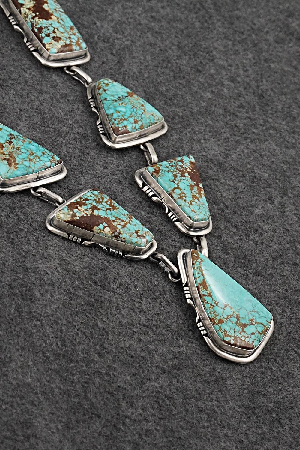 Turquoise & Sterling Silver Necklace and Earrings Set - Paul Livingston