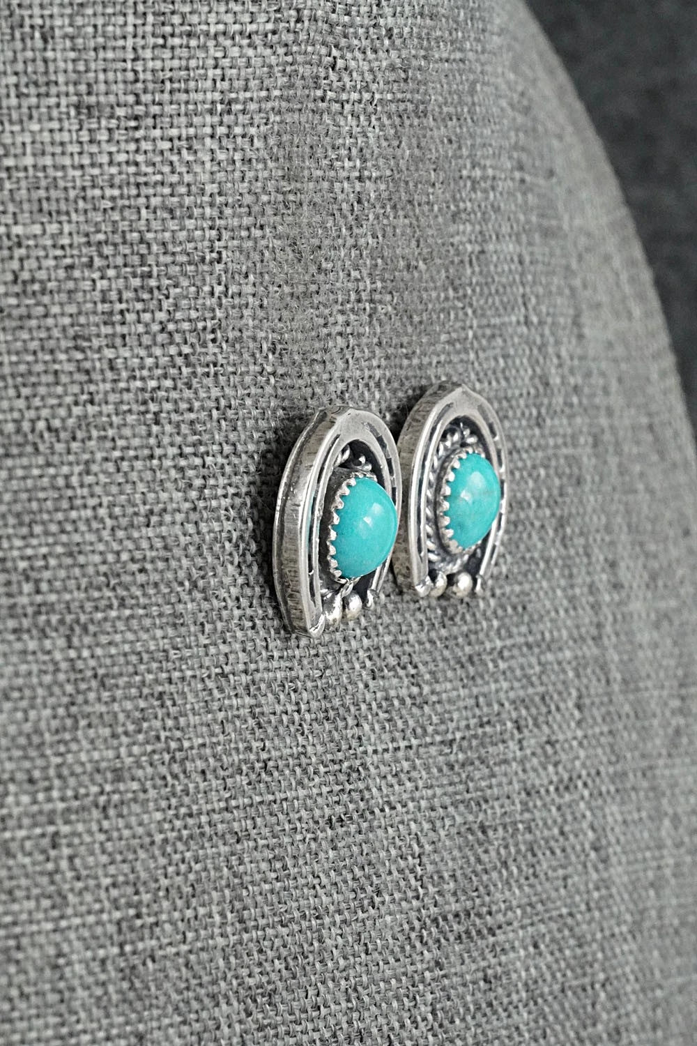 Turquoise & Sterling Silver Earrings - Annette Chiquito
