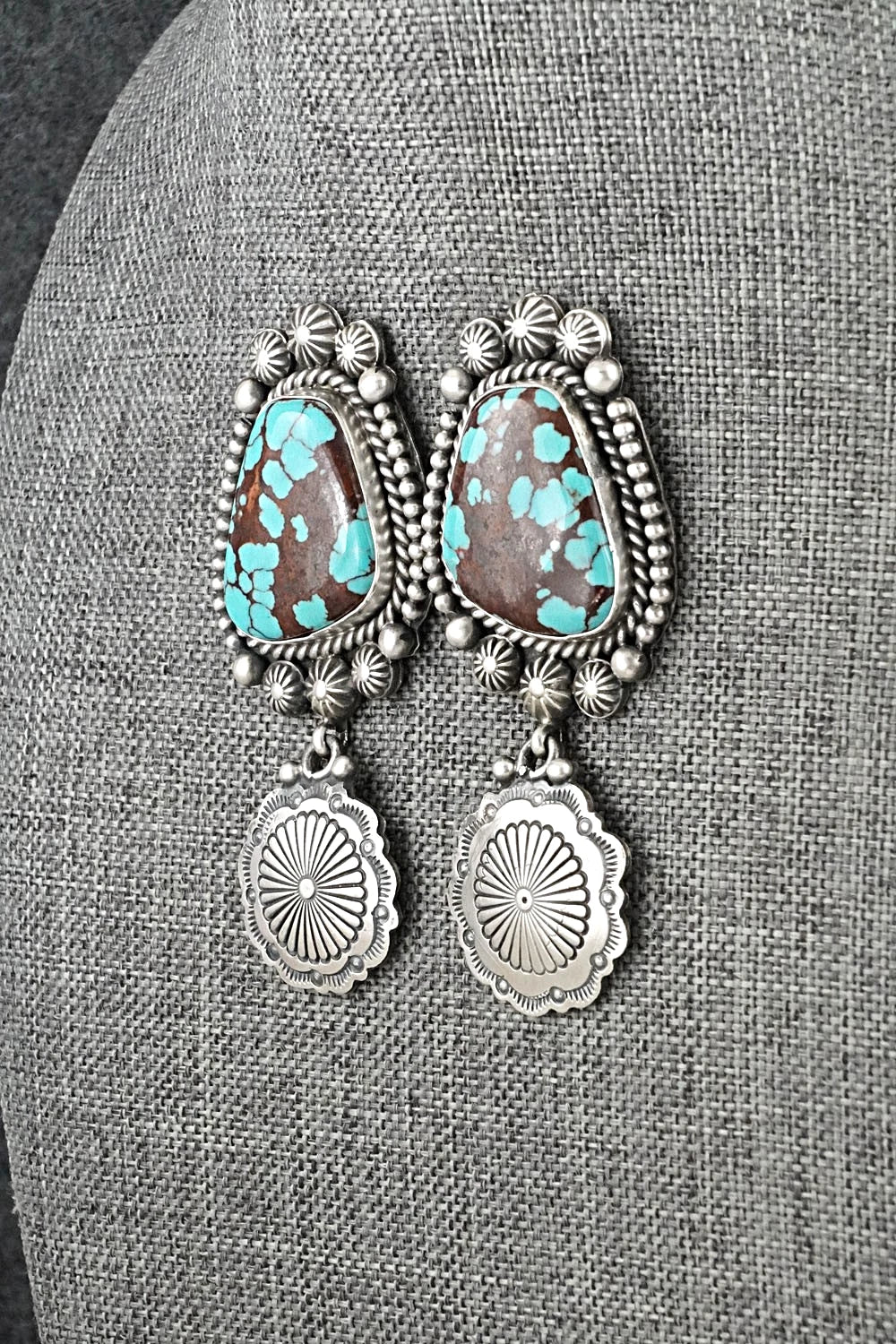 Turquoise & Sterling Silver Earrings - Michael Calladitto