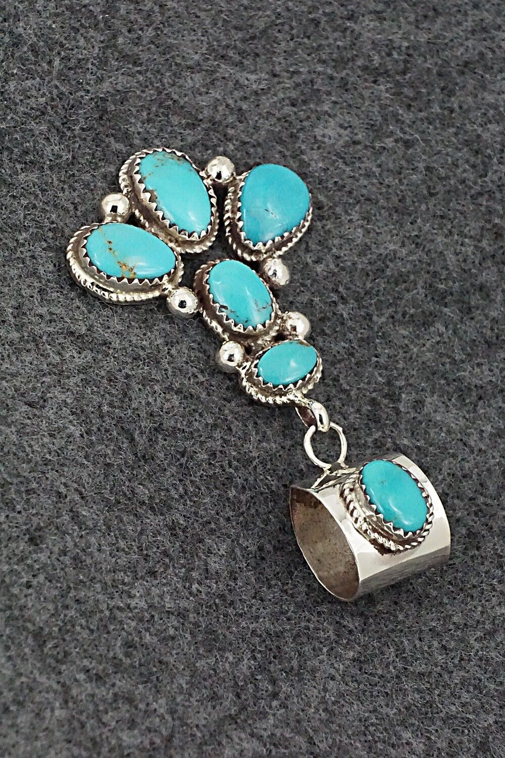 Turquoise & Sterling Silver Pendant - Ernest Hawthorne