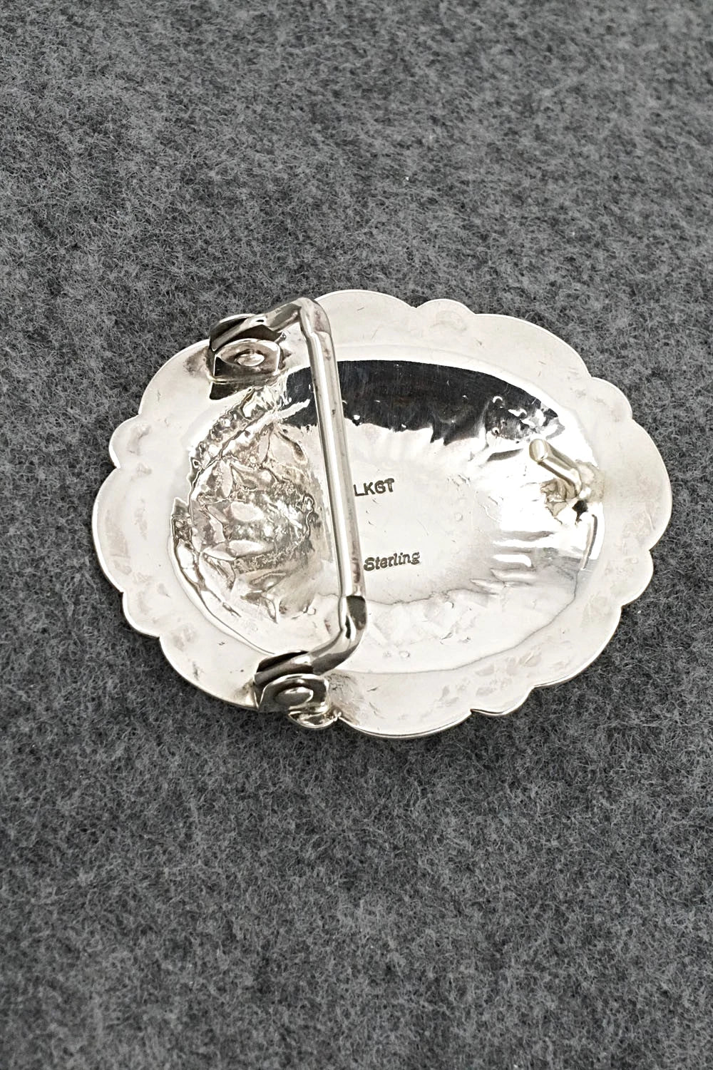 Turquoise & Sterling Silver Belt Buckle - Arnold Blackgoat