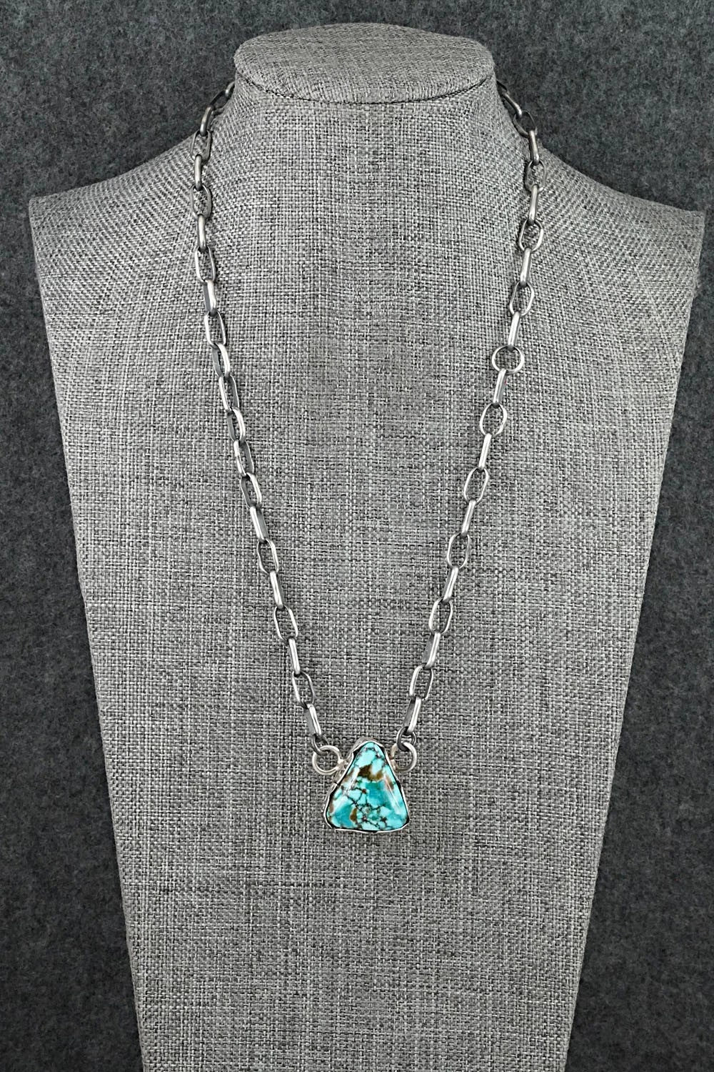 Turquoise & Sterling Silver Necklace - Paul Livingston
