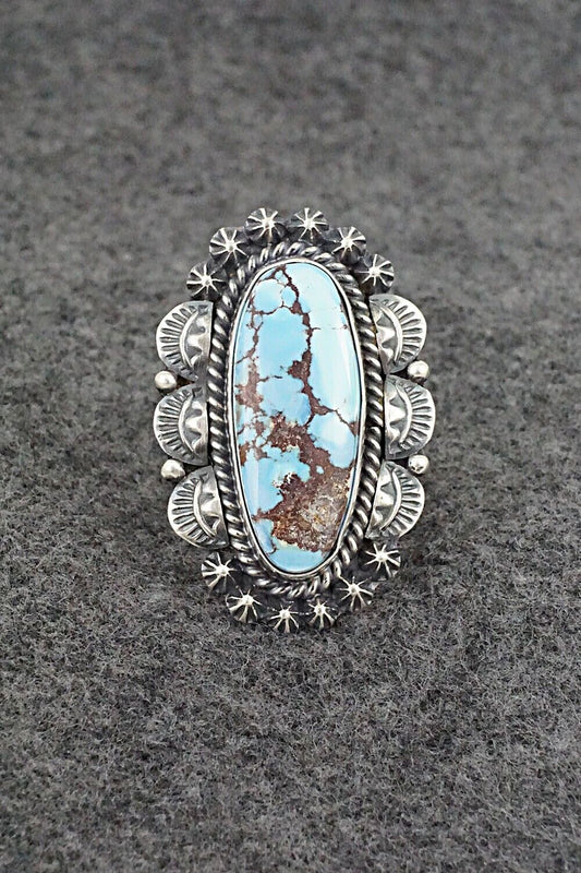 Turquoise & Sterling Silver Ring - Raymond Delgarito - Size 10