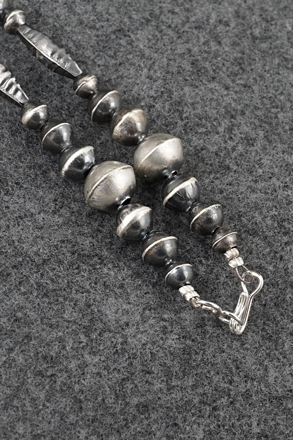 Sterling Silver Navajo Pearl Necklace 26" - Vintage