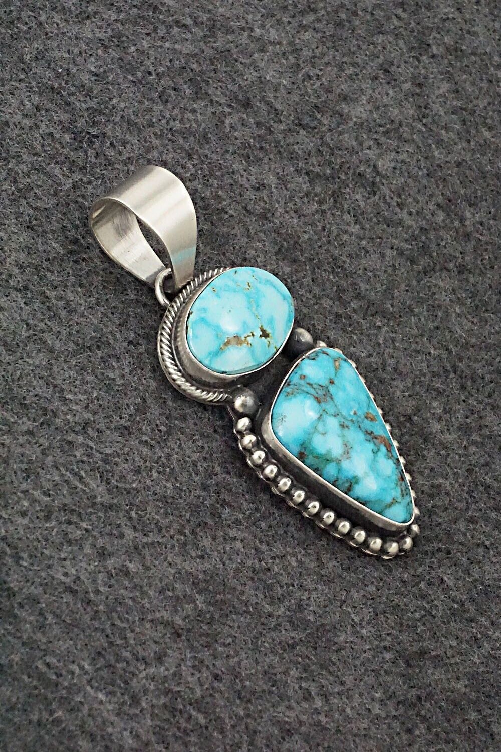 Turquoise & Sterling Silver Pendant - Kathleen Livingston