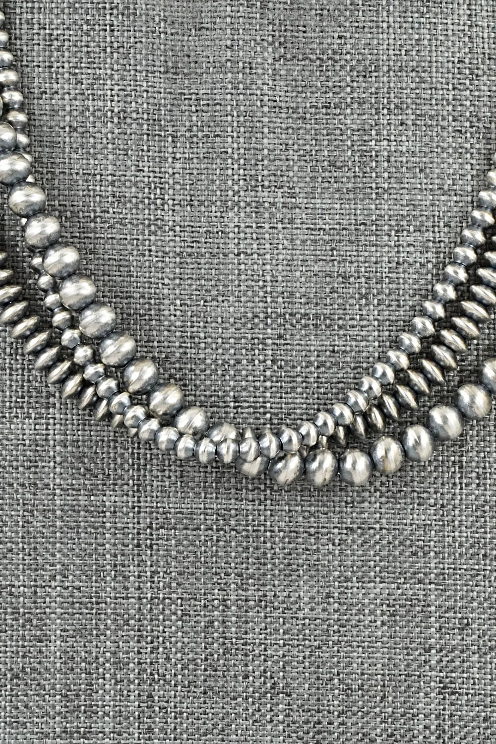 Sterling Silver Navajo Pearl Necklace 18" - Dorinda Mariano