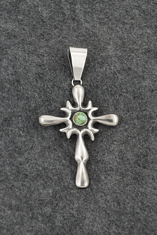 Turquoise & Sterling Silver Pendant - Eugene Gruber