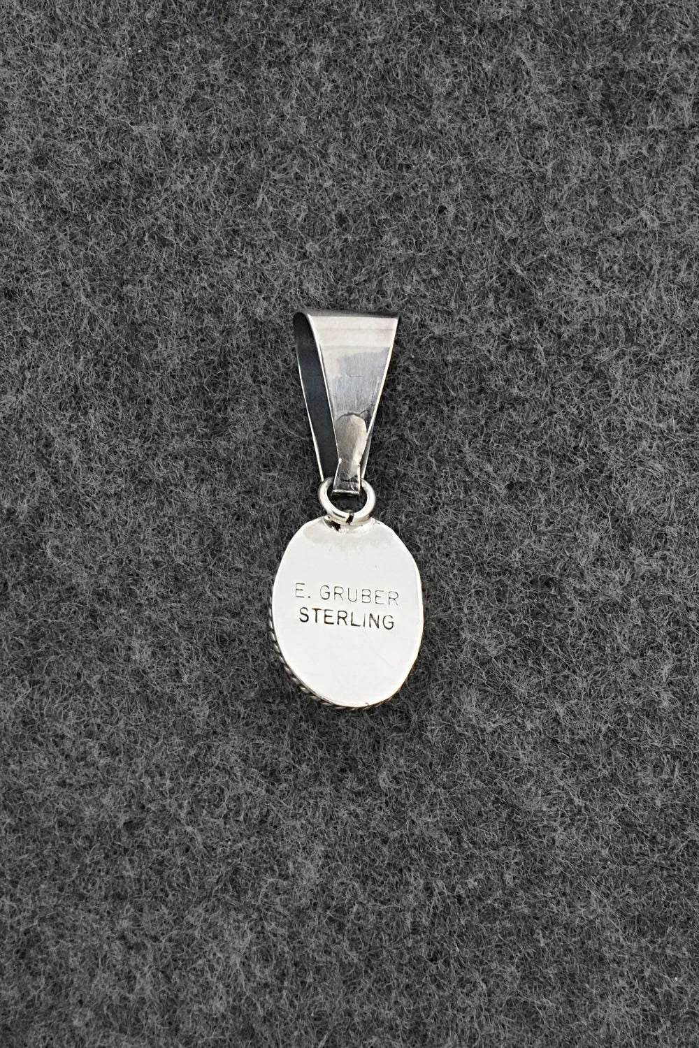 Turquoise & Sterling Silver Pendant - Eugene Gruber