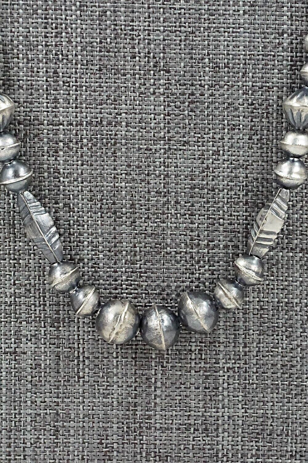 Sterling Silver Navajo Pearl Necklace 24" - Vintage